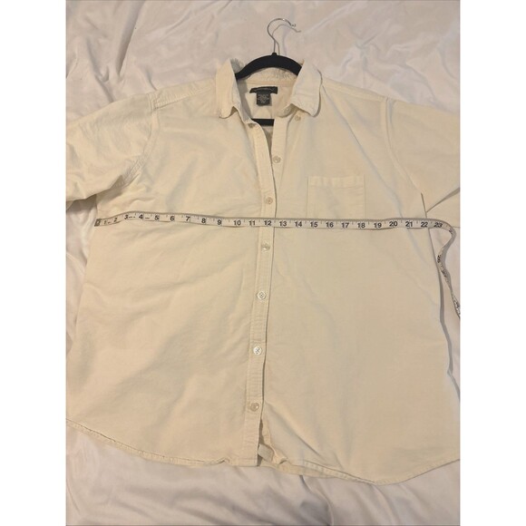 Eddie Bauer Women’s Button Down Blouse Size XXL Tall in Pale Yellow - Picture 5 of 10